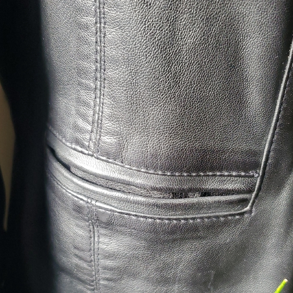 Muubaa Black Leather Jacket for Women - Picture 3 of 10